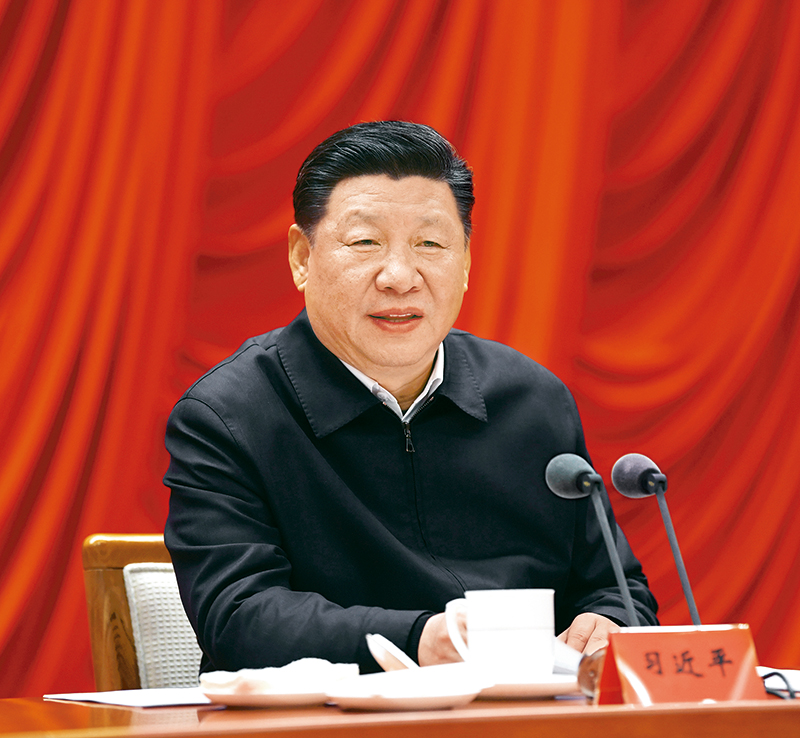 　　2019年1月21日，省部级主要领导干部坚持底线思维着力防范化解重大风险专题研讨班在中央党校开班。中共中央总书记、国家主席、中央军委主席习近平在开班式上发表重要讲话。 新华社记者 饶爱民/摄